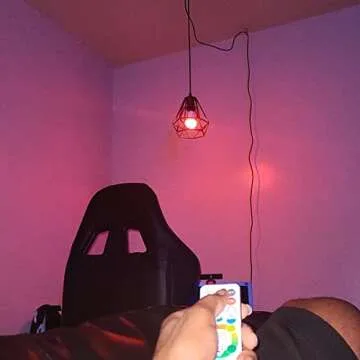 YUBOLE Industrial Farmhouse Plug in Pendant Light with On/Off Switch Wire Caged Hanging Pendant Lighting 16ft Cord