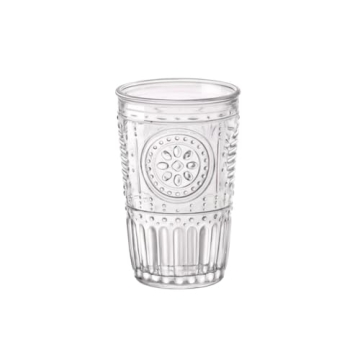 Bormioli Rocco Romantic Set Of 6 Tumbler Glasses, 11.5 Oz - Clear Crystal Glass, Made In Italy
