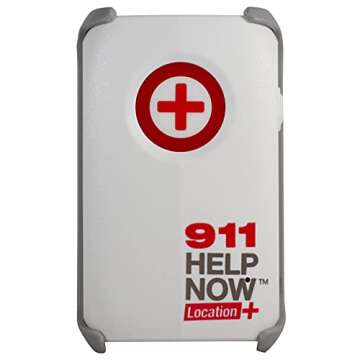 SmartGo 911 Help Now No Monthly Fees One-Touch Direct Connect Emergency Communicator Medical Alert Button Pendant - White