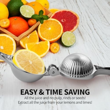 Durable Zulay Kitchen Metal Lemon Squeezer for Effortless Juicing