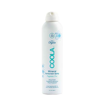 COOLA Organic Mineral Sunscreen & Sunblock Spray, Skin Care for Daily Protection, Broad Spectrum SPF 30, Fragrance Free, 8 Fl Oz