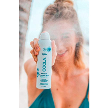 COOLA Organic Mineral Sunscreen & Sunblock Spray, Skin Care for Daily Protection, Broad Spectrum SPF 30, Fragrance Free, 8 Fl Oz