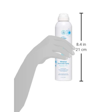 COOLA Organic Mineral Sunscreen & Sunblock Spray, Skin Care for Daily Protection, Broad Spectrum SPF 30, Fragrance Free, 8 Fl Oz