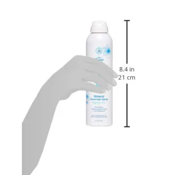COOLA Organic Mineral Sunscreen & Sunblock Spray, Skin Care for Daily Protection, Broad Spectrum SPF 30, Fragrance Free, 8 Fl Oz