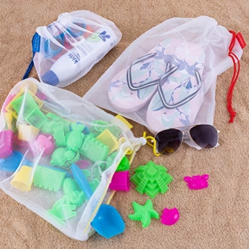 Vandoona Color Coded Mesh Toy Organizer Bags Set - 12 Durable Bags