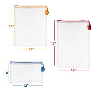 Vandoona Color Coded Mesh Toy Organizer Bags Set - 12 Durable Bags