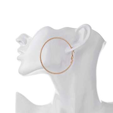 Nicole Miller Texture Hoop Earrings Set - 3 Color Styles