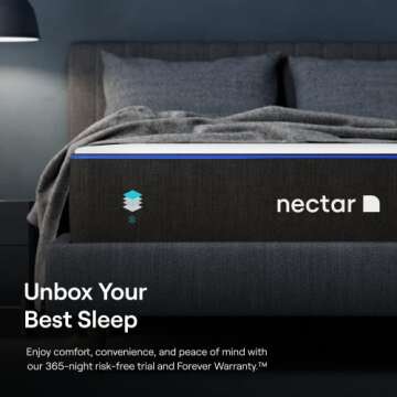 Nectar King Mattress - 365 Night Home Trial - Gel Memory Foam Mattress - CertiPUR-US Certified Foams - Forever Warranty
