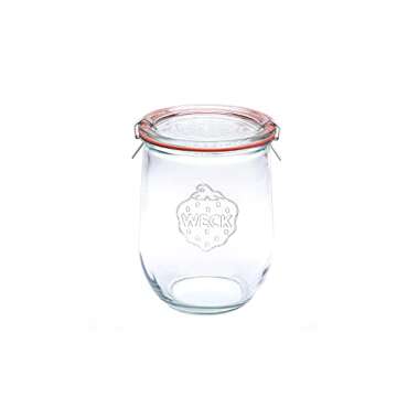 Weck 745 Tulip Jars with Wooden Lid for Elegant Food Preservation