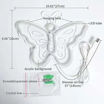 Pink Butterfly Neon Sign - A Stylish Decoration for All