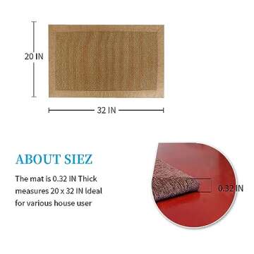 LUFEIJIASHI Small Kitchen Rugs and mats Non Skid Washable Kitchen Runner Rug Absorbent Farmhouse Sty...