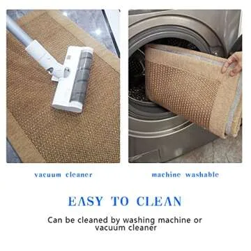 LUFEIJIASHI Small Kitchen Rugs and mats Non Skid Washable Kitchen Runner Rug Absorbent Farmhouse Style Kitchen Floor mats for in Front of Sink