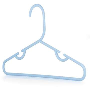 HANGERWORLD Kid's Hangers for Baby Nursery and Children's Closet Clothes Storage (20 Pack, Blue)