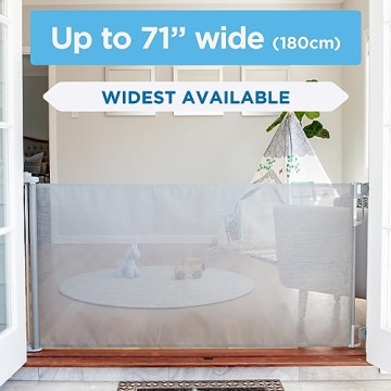 Perma Child Safety Retractable Baby Gate 71" Wide for Families