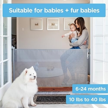 Perma Child Safety Retractable Baby Gate 71" Wide for Families