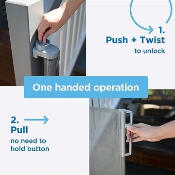 Perma Child Safety Retractable Baby Gate 71" Wide for Families