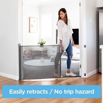 Perma Child Safety Retractable Baby Gate 71" Wide for Families