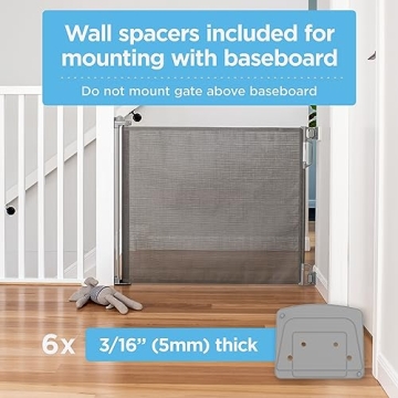 Perma Child Safety Retractable Baby Gate 71" Wide for Families