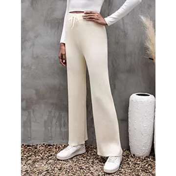 Stylish Cowasto Women's Ribbed Knit Pants for All Occasions