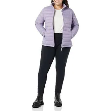 Amazon Essentials Women's Lightweight Long-Sleeve Water-Resistant Packable Puffer Jacket (Available in Plus Size), Dusty Grape, XX-Large