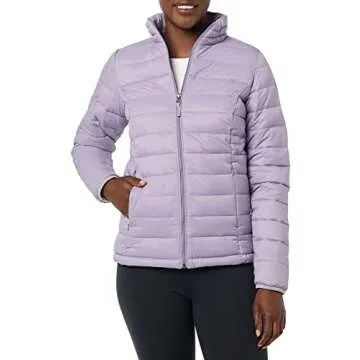 Amazon Essentials Women's Lightweight Long-Sleeve Water-Resistant Packable Puffer Jacket (Available in Plus Size), Dusty Grape, XX-Large
