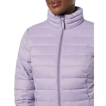 Amazon Essentials Women's Lightweight Long-Sleeve Water-Resistant Packable Puffer Jacket (Available in Plus Size), Dusty Grape, XX-Large
