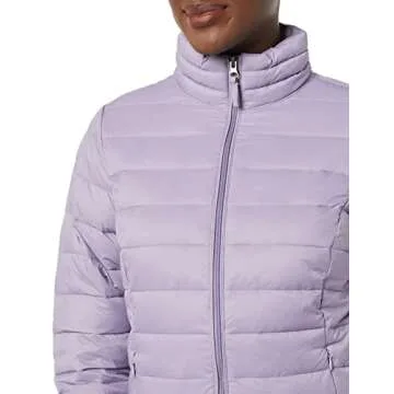 Amazon Essentials Women's Lightweight Long-Sleeve Water-Resistant Packable Puffer Jacket (Available in Plus Size), Dusty Grape, XX-Large