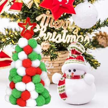 MORFEN 150 Pieces Craft Pom Poms for DIY Projects