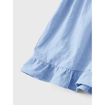 Valphsio Girls Solid Sling Jumpsuits Rompers Flutter Sleeve Button Shorts Overall