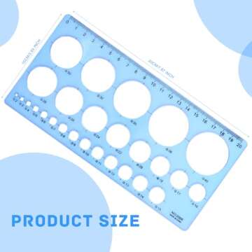 Circle Stencil Plastic Circle Template Multi-Function Circle Template for Drawing Circle Stencils Ci...