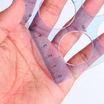 Circle Stencil Plastic Circle Template Multi-Function Circle Template for Drawing Circle Stencils Circle Templates Drafting Tools Blue