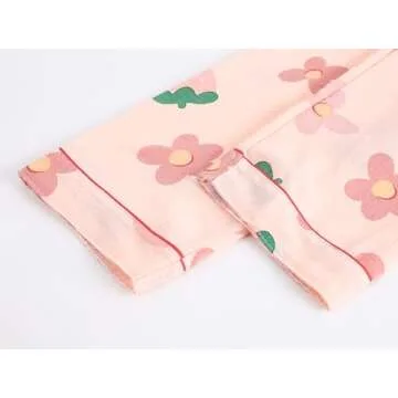 Hupohoi Big Girls Pajama Set 3pcs Short Sleeve Sleepwear