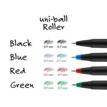 uni-ball Rollerball Pens 0.5mm Black Fine Point 12 Pack