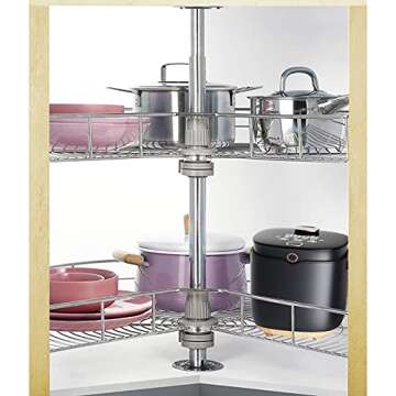 Stainless Steel Lazy Susan for Kitchen Corner Storage