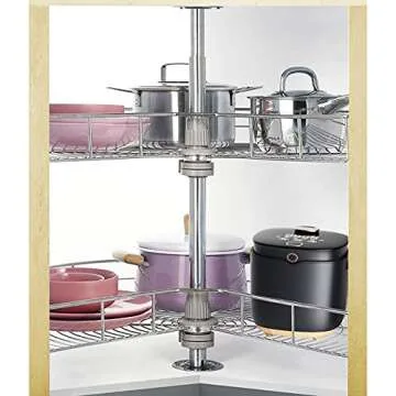 Stainless Steel Lazy Susan for Kitchen Corner Storage