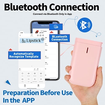 Portable Bluetooth Label Maker for Home and Office Organization