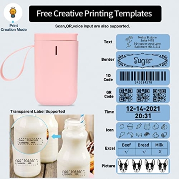 Portable Bluetooth Label Maker for Home and Office Organization