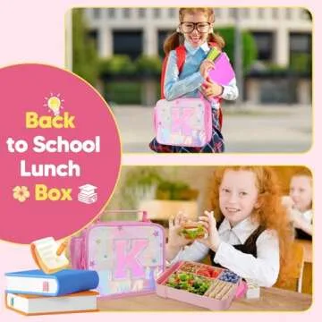 JYPS Kids Bento Box with Insulated Lunch Bag - Pink K