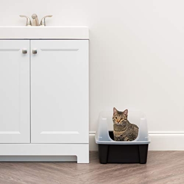 Large Cat Litter Box with Scatter Shield & Scoop
