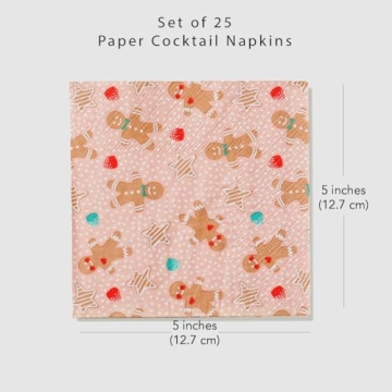 Coterie Christmas Cocktail Napkins Set - Durable & Fun