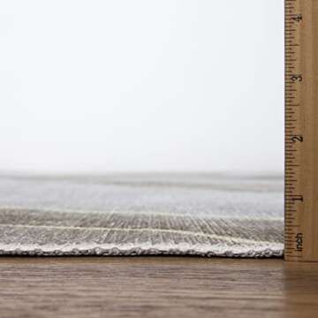 Bloom Rugs Caria Washable Non-Slip 7 ft Runner - Ivory/Gold Modern Abstract Runner for Entryway, Hal...