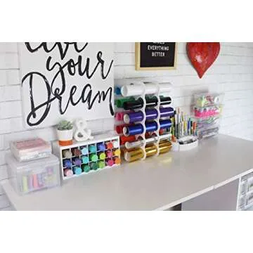 ArtBin 6864AS Vinyl Storage Rack, Stores 12 Vinyl Rolls, White