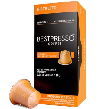 Bestpresso Coffee for Nespresso Original Machine 120 pods Genuine Espresso Ristretto Blend, Pods Com...