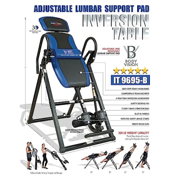 Heavy Duty Therapeutic Inversion Table for Back Pain Relief