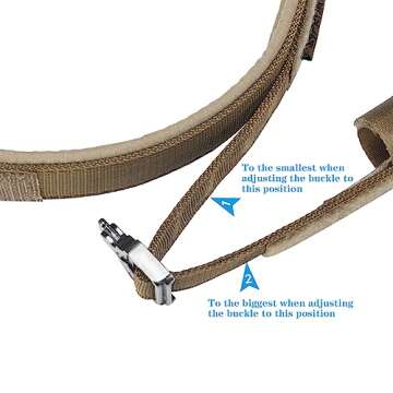 EXCELLENT ELITE SPANKER Tactical Dog Collar Nylon Adjustable Training Collar Military Dog Collar Heavy Duty Metal Buckle with Control Handle for Medium and Large Dogs with Patches(COB-L)