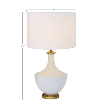 Elegant Ceramic Table Lamp with Linen Shade Ideal for Home