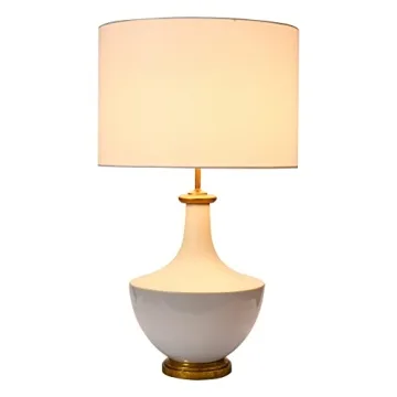 Elegant Ceramic Table Lamp with Linen Shade Ideal for Home