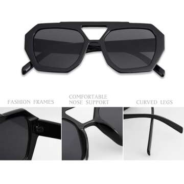 Trendy Designer Inspired Aviator Sunglasses for All
