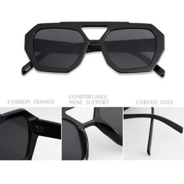 Trendy Designer Inspired Aviator Sunglasses for All