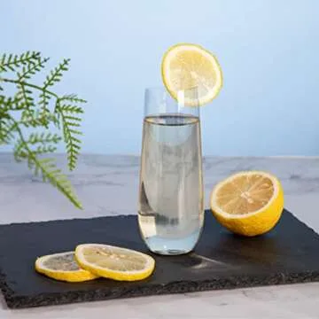 MR.FOAM 9oz Plastic Champagne Flutes, 12 Pack Stemless Disposable Toasting Glasses,Shatterproof Crystal Clear Plastic Champagne Glasses Cocktail Cups Ideal for Wedding and Shower Party Supplies